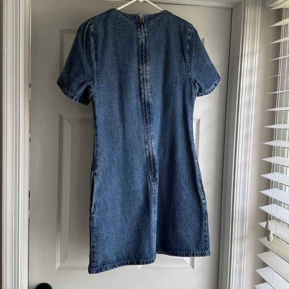 Abercrombie & Fitch Light Blue Denim Shift Dress- Medium Tall - Picture 3 of 3
